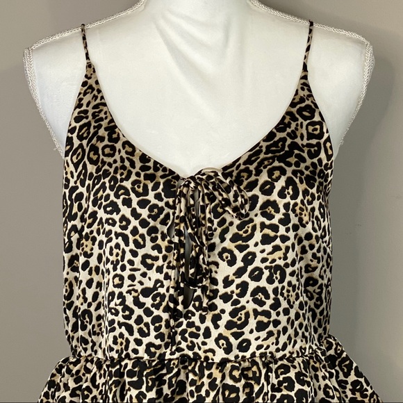 TCEC Spaghetti Strap Leopard Print Mini Dress - Picture 2 of 10